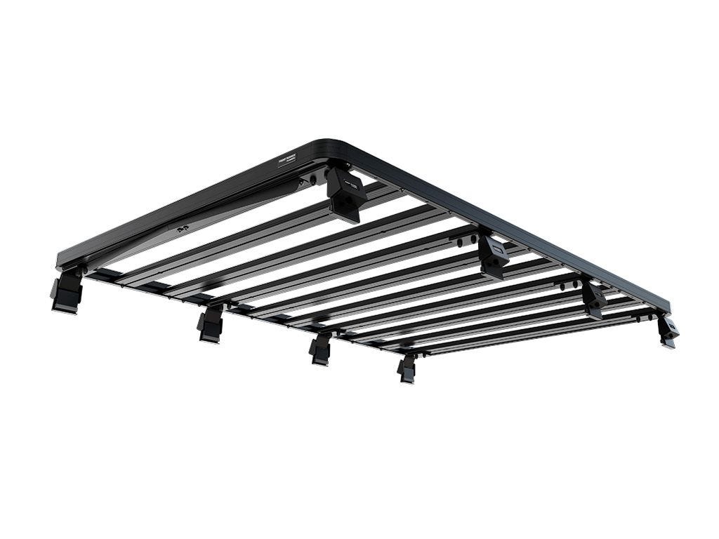 krsj007t_05 – Wolf Customs | 4x4 Accessories and Fitment Black metal roof rack frame with multiple crossbars and mounting brackets for attaching to a vehicle roof, used to carry cargo on top of a car.