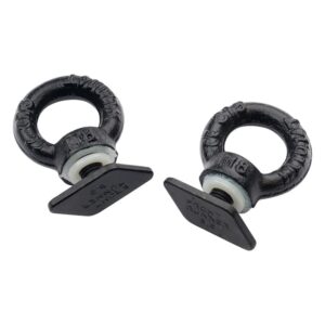 Black Tie Down Rings / Eye Bolts for Tracks - by Front Runner