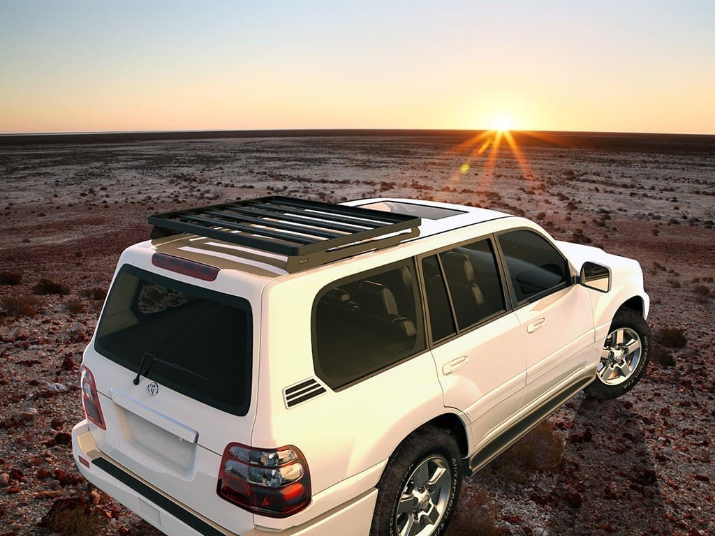 toyota-land-cruiser-100-roof-rack-half-cargo-rack-foot-rail-mount-front-runner-slimline-ii-KRTL031T-7 – Wolf Customs | 4x4 Accessories and Fitment